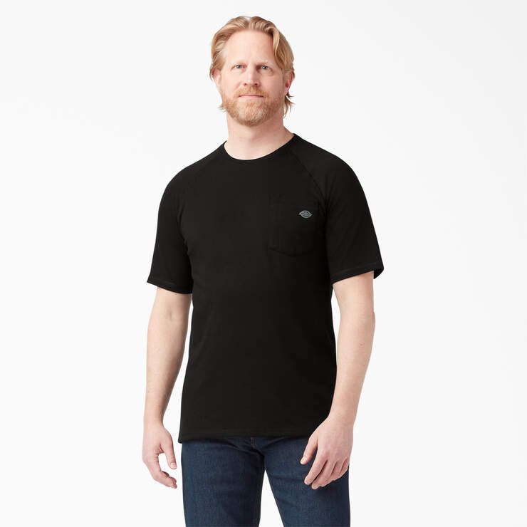 Cooling Short Sleeve Pocket T-Shirt - Black (BK) image number 1