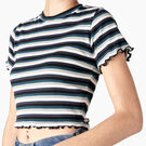 T-shirt court ray&eacute; pour femmes - Black/Teal Explorer Stripe &#40;BSE&#41;