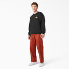 Fleece Embroidered Chest Logo Sweatshirt - Black &#40;KBK&#41;
