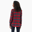 Women&#39;s Plaid Flannel Long Sleeve Shirt - English Red Tartan &#40;A1D&#41;