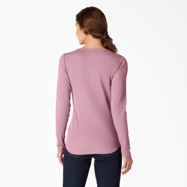 Women's Henley Long Sleeve Shirt - Dusty Orchid (KDD) image number 2