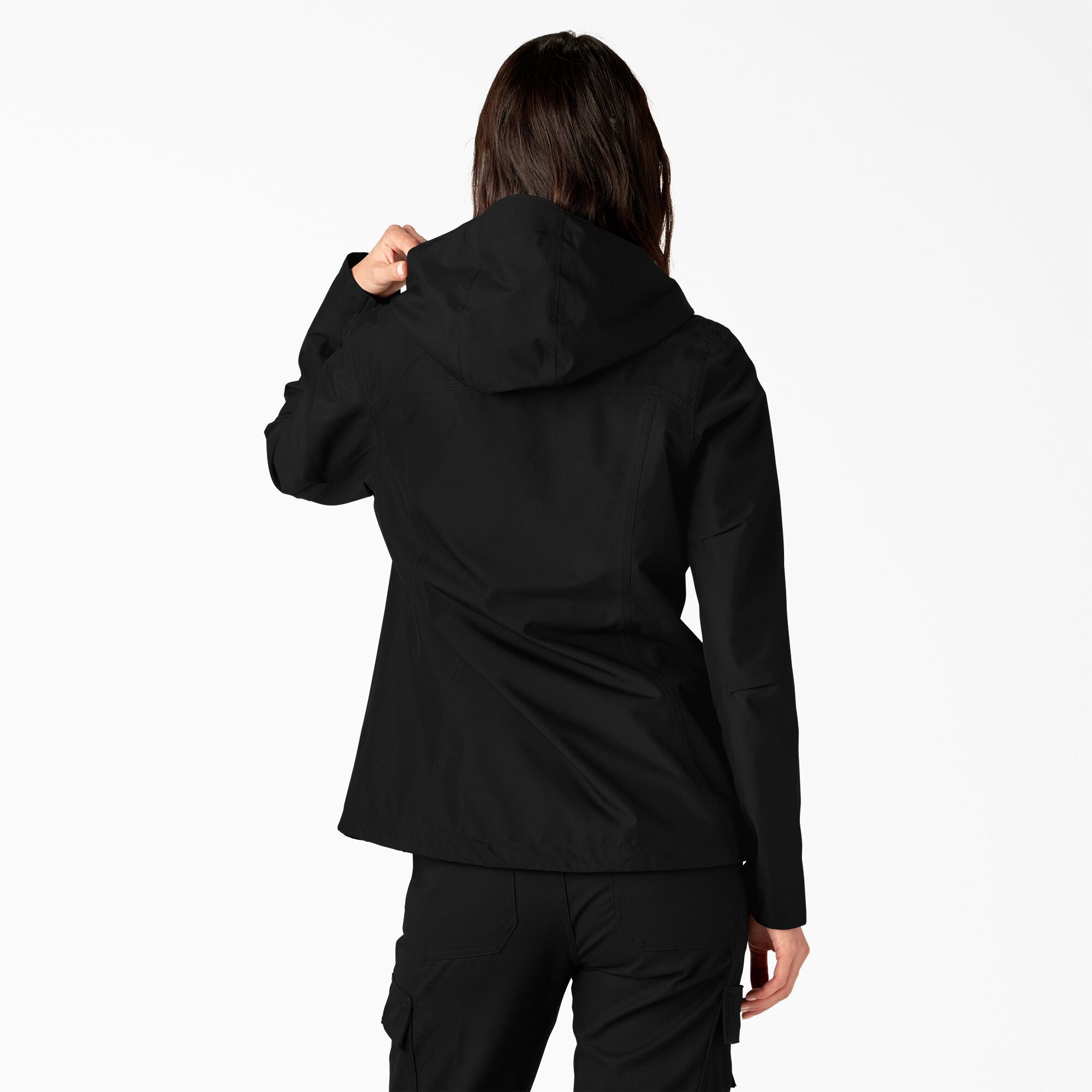 Plain black waterproof discount jacket