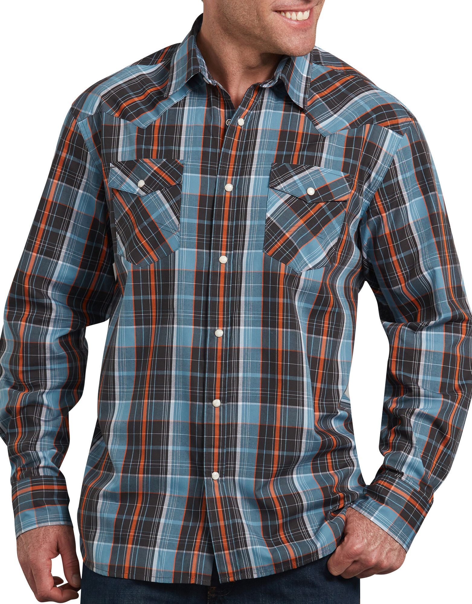 GRMO Men Loose Fit Casual Checkered Long Sleeve Western Button Down Shirt