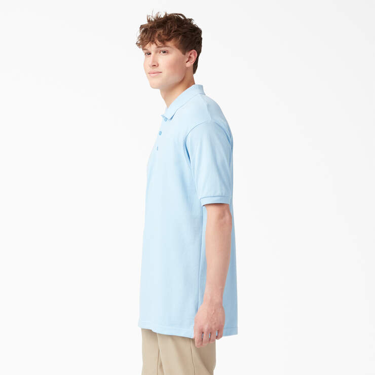 Polo à manches courtes en tricot piqué, taille adulte - Light Blue (LB) numéro de l’image 3