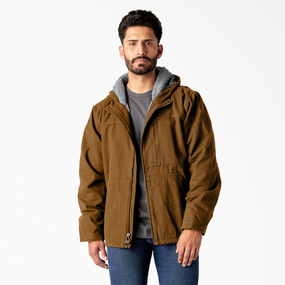 Duck Canvas High Pile Fleece Lined Jacket - Rinsed Brown Duck &#40;RBD&#41;