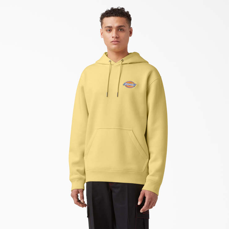 Fleece Embroidered Chest Logo Hoodie - Pale Banana (P2B) image number 1