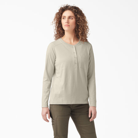 Haut Henley &eacute;pais pour femmes - Oatmeal &#40;OT9&#41;
