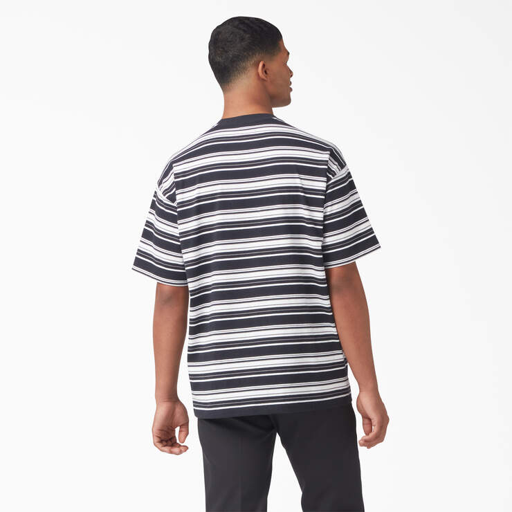 T-shirt à poche rayé à manches courtes - Black Variegated Stripe (BSA) numéro de l’image 2