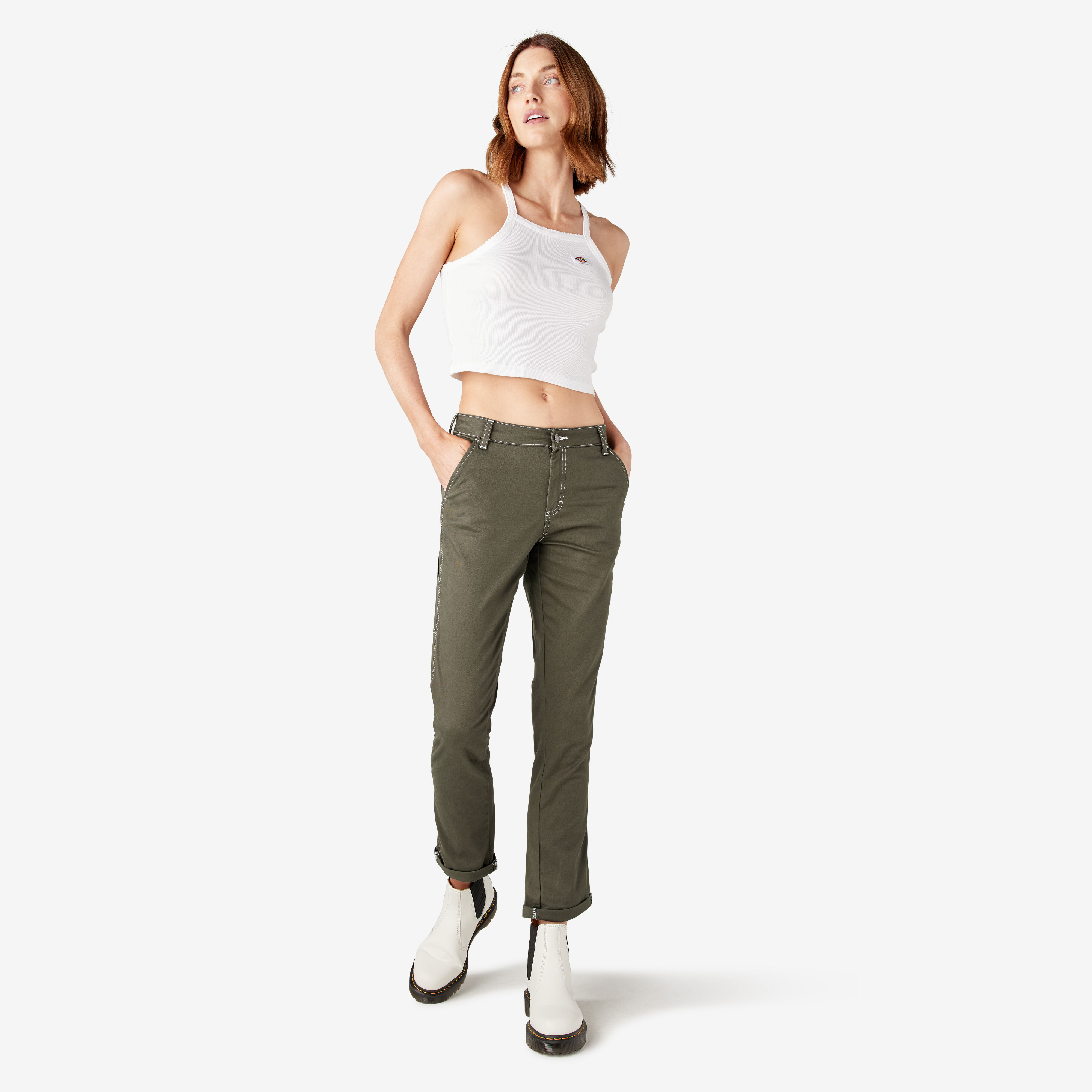 Dickies women's slim fit pants hot sale