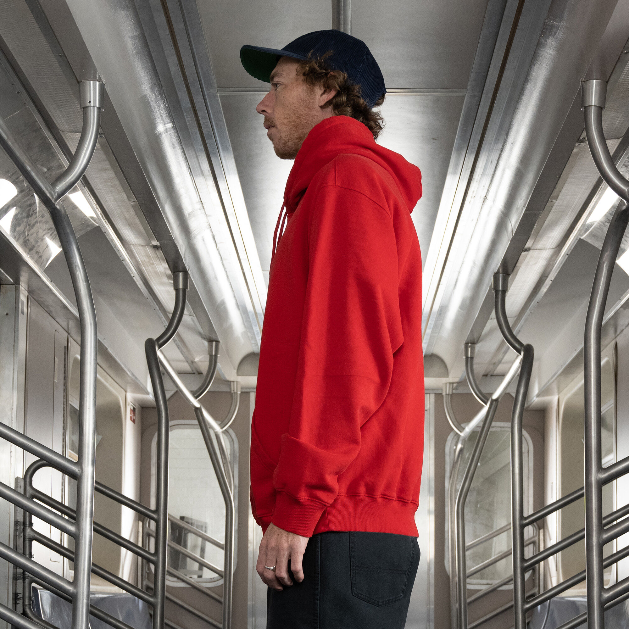 Red on sale graphic hoodie