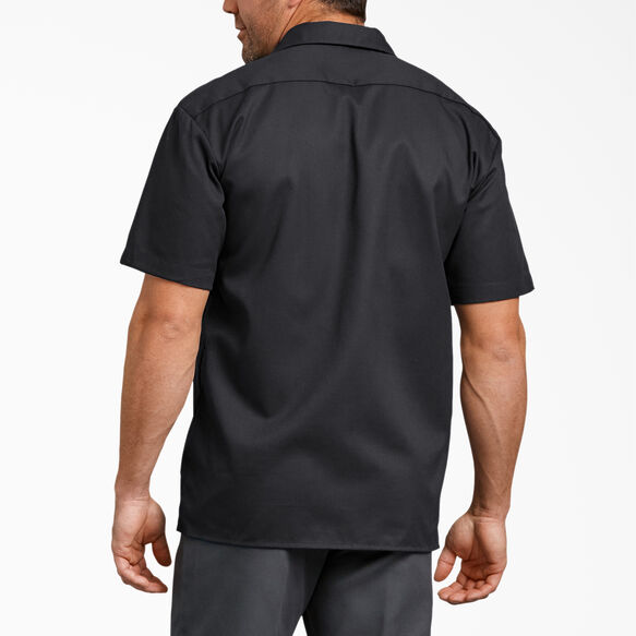 Relaxed Fit Short Sleeve Work Shirt - Black &#40;BK&#41;