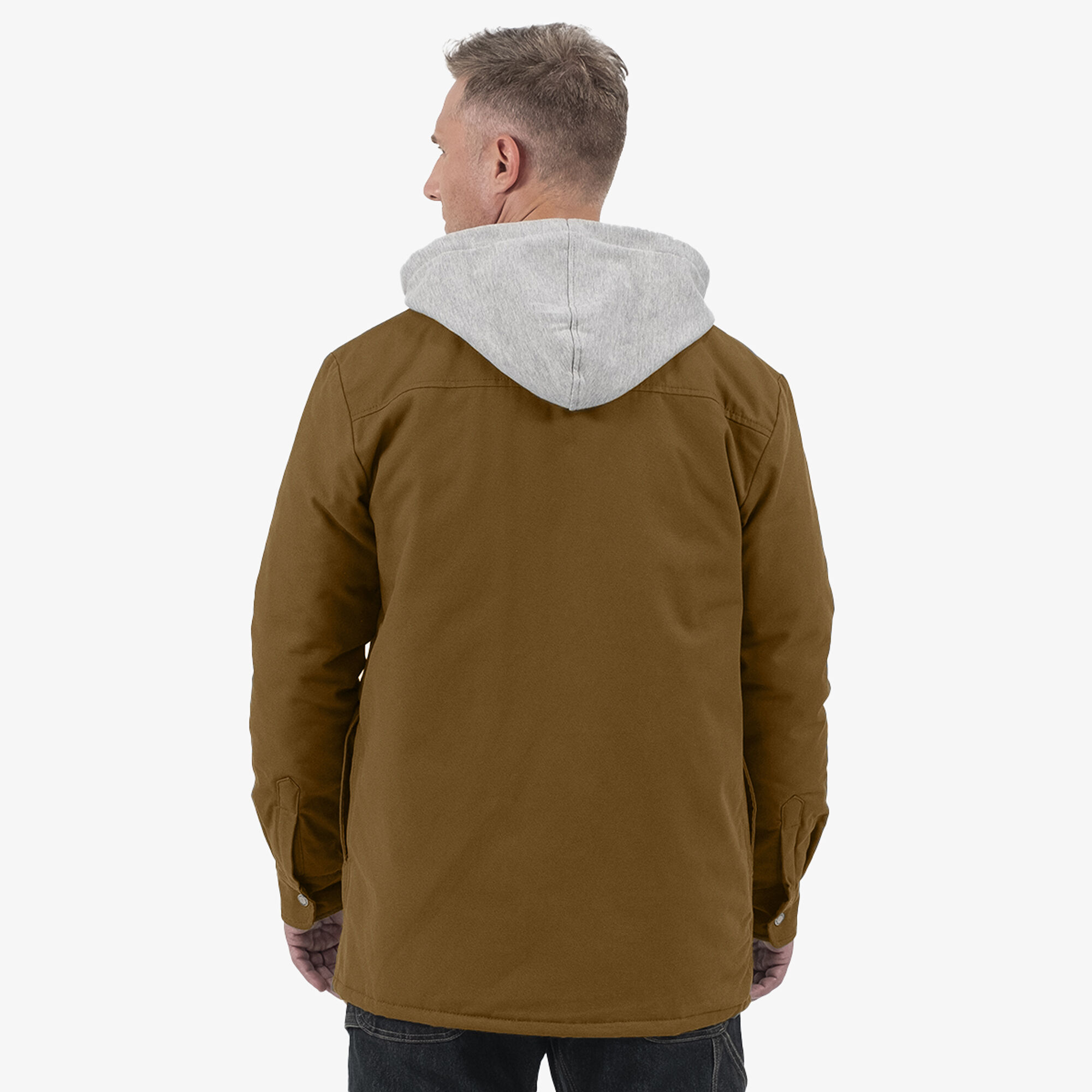 Dickies relaxed fit icon hooded duck quilted shirt jacket clearance