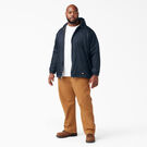 Fleece Lined Nylon Hooded Jacket - Dark Navy &#40;DN&#41;