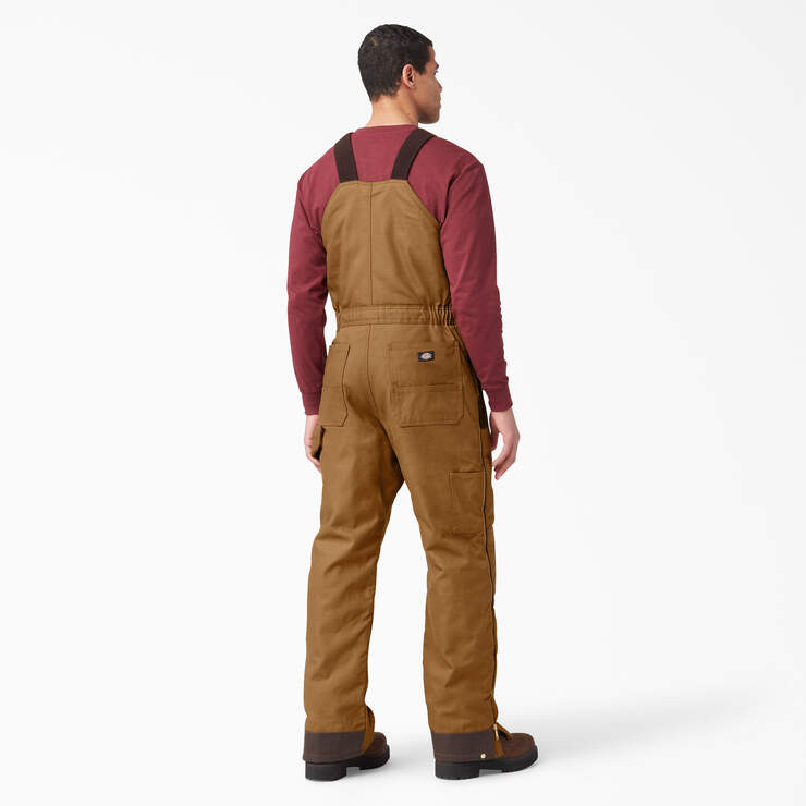 Duck Insulated Bib Overalls - Brown Duck (BD) image number 2
