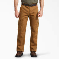 Pantalon cargo de coupe standard en coutil - Stonewashed Brown Duck (SBD)