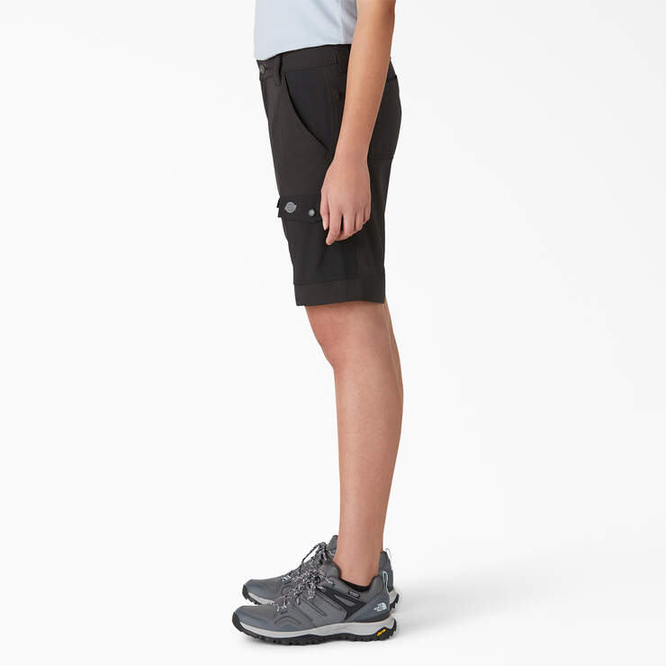 Women's Cooling Slim Fit Cargo Shorts, 10" - Black (BK) image number 3
