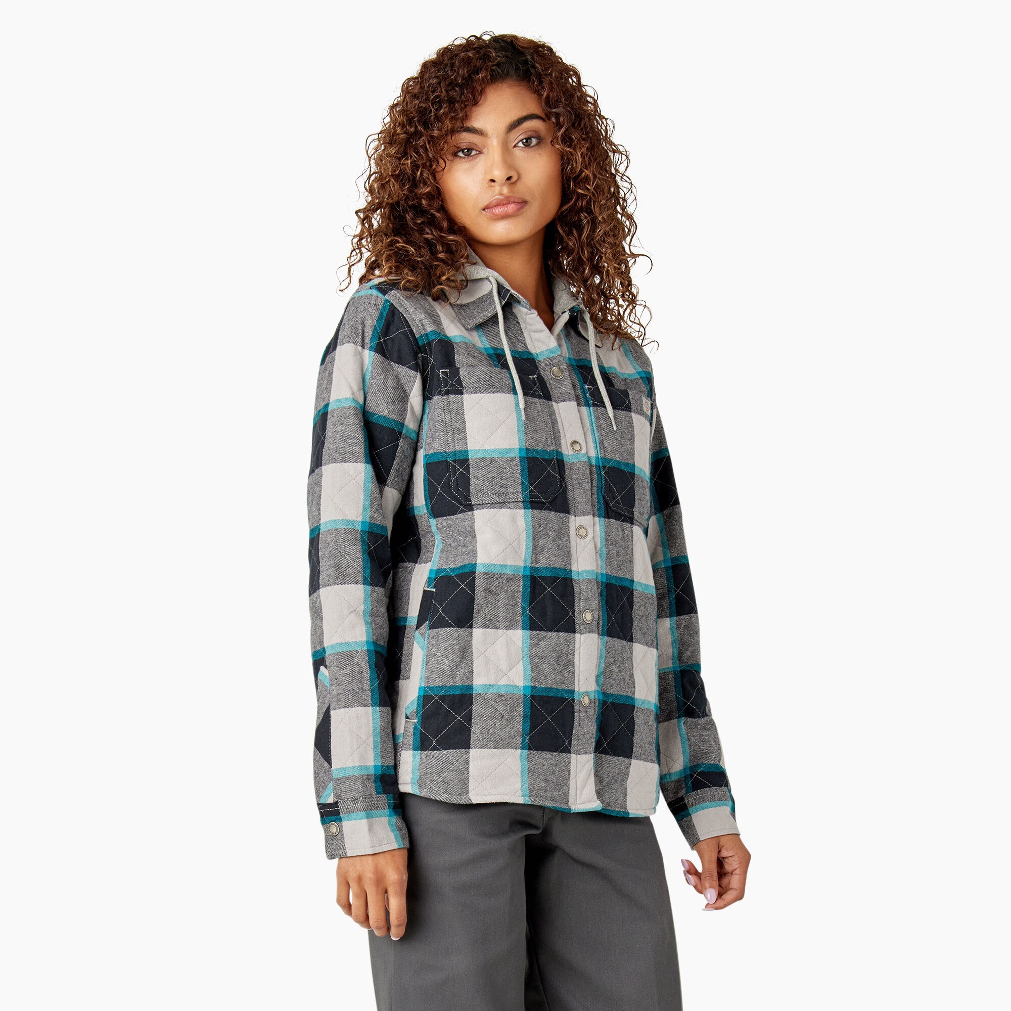 Flannel zip up jacket women's on sale