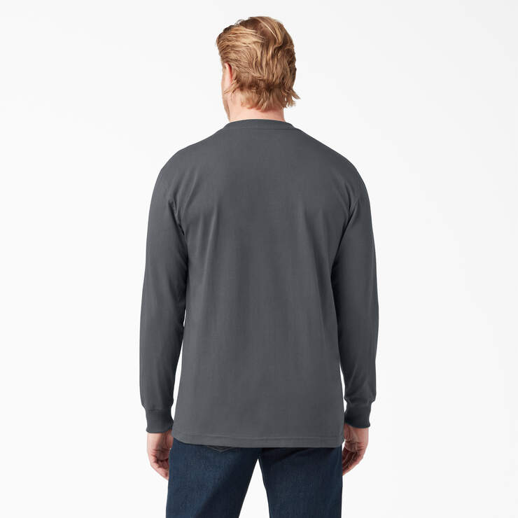 T-shirt épais à manches longues et à poche - Charcoal Gray (CH) numéro de l’image 2