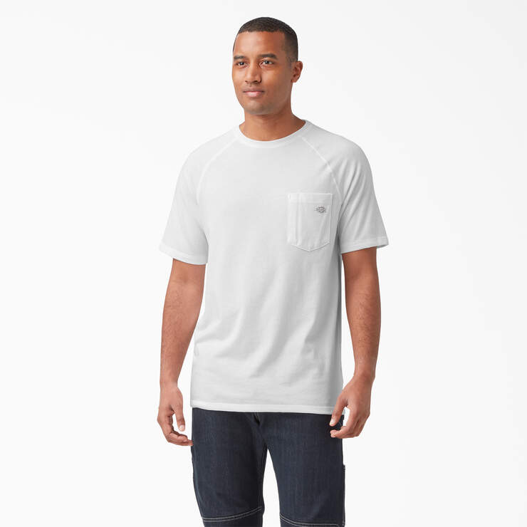 T-shirt rafraîchissant à manches courtes et à poche - White (WH) numéro de l’image 1