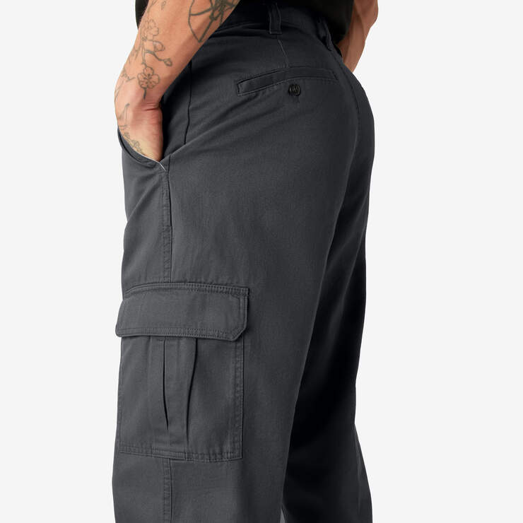 Pantalon cargo ample à jambe droite - Rinsed Charcoal Gray (RCH) numéro de l’image 9