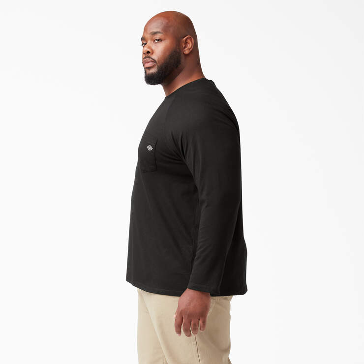 T-shirt rafraîchissant à manches longues et à poche - Black (BK) numéro de l’image 7