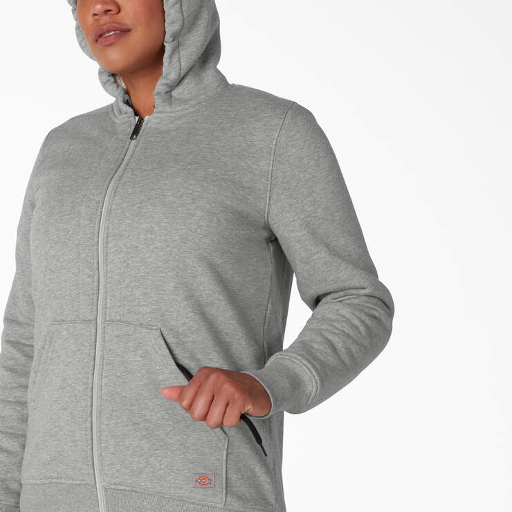 Women’s High Pile Fleece Lined Hoodie - Ash Gray (AG) image number 6