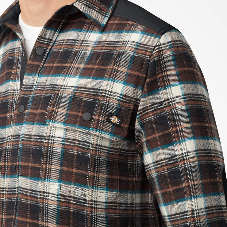 Heavyweight Brawny Flannel Shirt - Chocolate Brown Plaid (A1H) image number 5