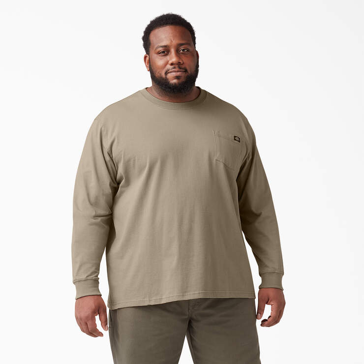 Heavyweight Long Sleeve Pocket T-Shirt - Desert Sand (DS) image number 4
