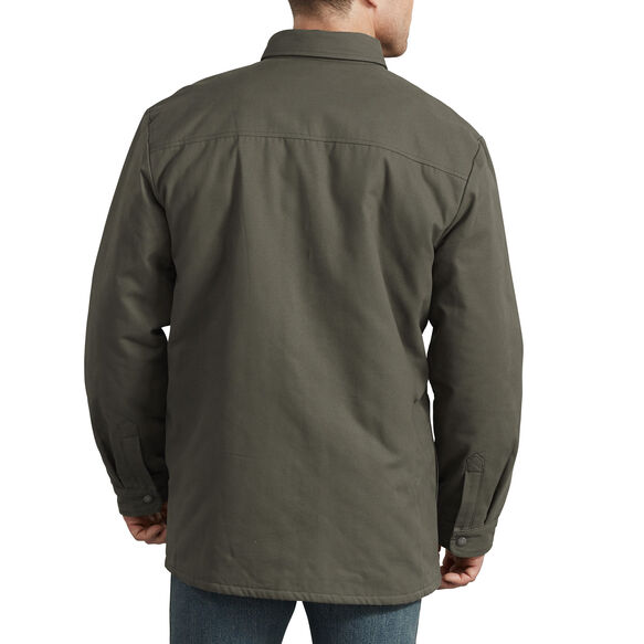 Plaid Lined Shirt Jacket - Moss Green &#40;MS&#41;