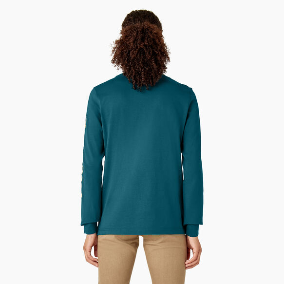 T-shirt imprim&eacute; &eacute;pais &agrave; manches longues pour femmes - Deep Lagoon &#40;DGN&#41;