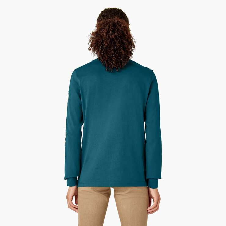 T-shirt imprimé épais à manches longues pour femmes - Deep Lagoon (DGN) numéro de l’image 2