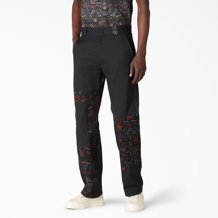 Pantalon &agrave; appliqu&eacute;s Reworked - Rinsed Black Bandana &#40;R1B&#41;