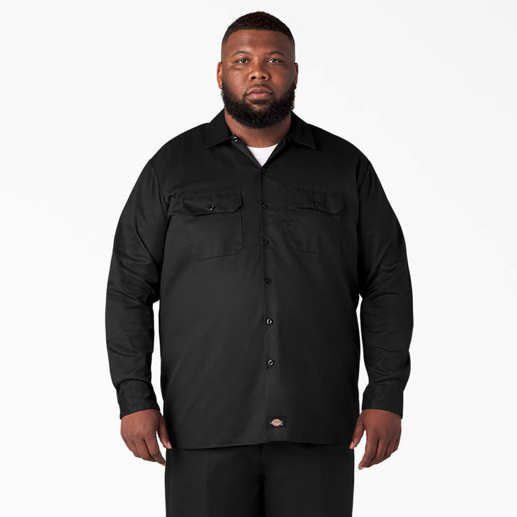 Long Sleeve Work Shirt - Black (BK) image number 5