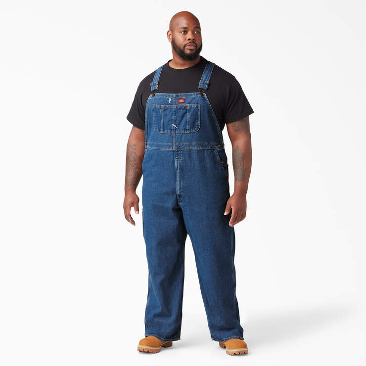 Stonewashed Indigo Bib Overalls - Stonewashed Indigo Blue (SNB) image number 4