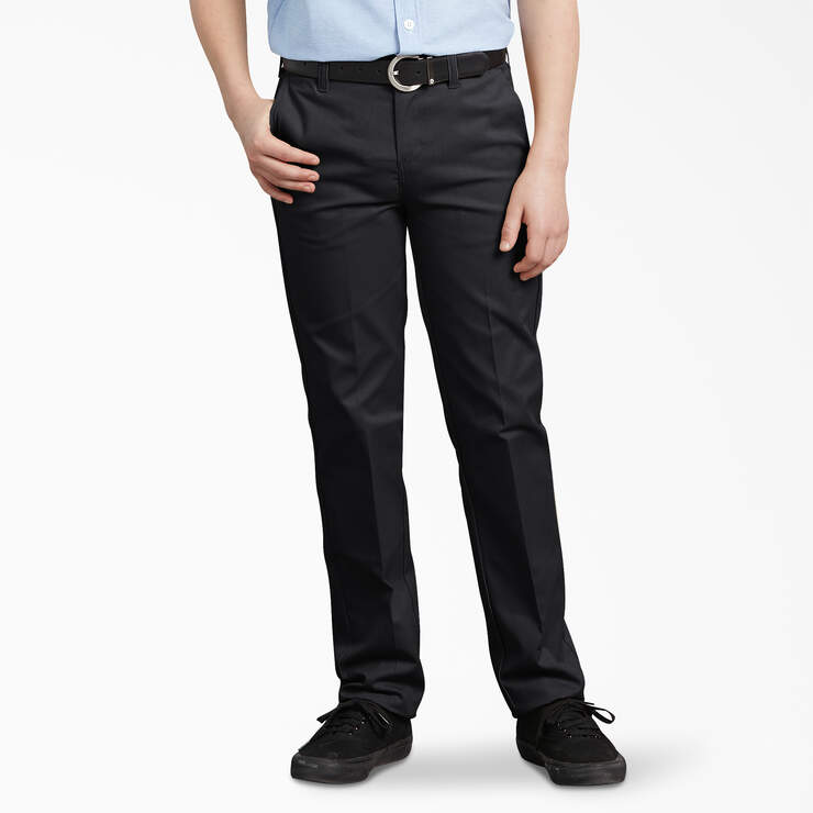 Pantalon kaki Ultimate à jambe droite de coupe ajustée à ceinture FlexWaist® pour garçons, 8-20 - Black (BK) numéro de l’image 1