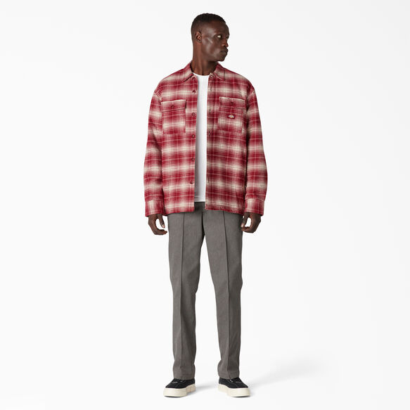 Pattern Lined Shirt Jacket - Aged Brick Plaid &#40;LPA&#41;