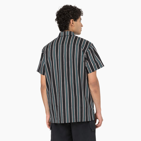 Dickies Skateboarding Cooling Relaxed Fit Shirt - Lincoln Green/Black Stripe &#40;NBS&#41;