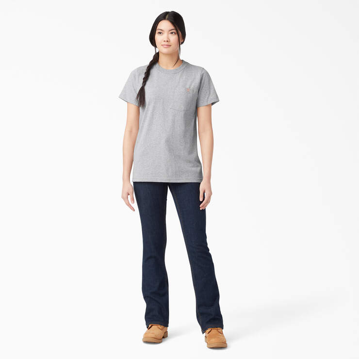 T-shirt épais à manches courtes pour femmes - Heather Gray (HG) numéro de l’image 4
