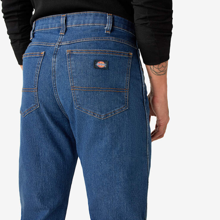 Jeans de coupe standard à ceinture adaptable FLEX - Stonewashed Indigo Blue (SNB) numéro de l’image 7