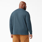 Heavyweight Heathered Long Sleeve Pocket T-Shirt - Baltic Blue &#40;BUD&#41;