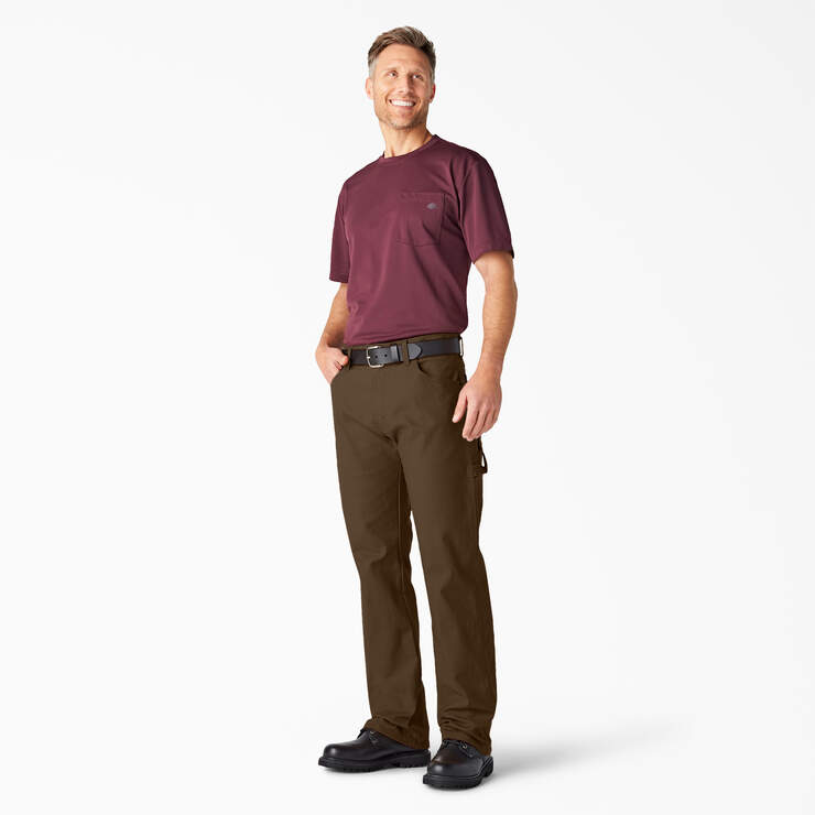 Relaxed Fit Heavyweight Duck Carpenter Pants - Rinsed Timber Brown (RTB) image number 6