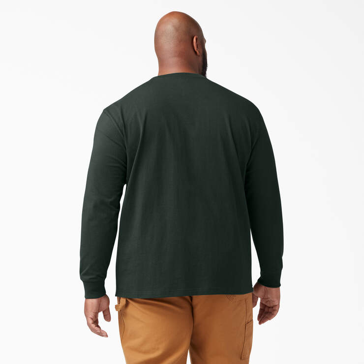 T-shirt épais à manches longues et à poche - Hunter Green (GH) numéro de l’image 5