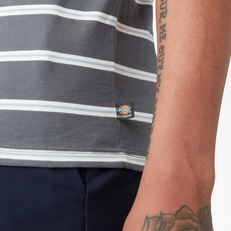 T-shirt rayé de skateboard Dickies - Charcoal Mini Stripe (CSM) numéro de l’image 5