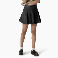 Jupe plissée en sergé pour femmes - Black (BKX)