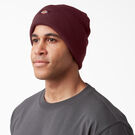Tuque longue en tricot &agrave; revers - Burgundy &#40;BY&#41;