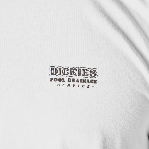 T-shirt de skateboard Dickies &agrave; imprim&eacute; &laquo;&nbsp;Pool Drainage&nbsp;&raquo; - White &#40;WH&#41;