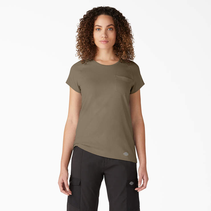 T-shirt fraîcheur à manches courtes pour femmes - Military Green Heather (MLD) numéro de l’image 1
