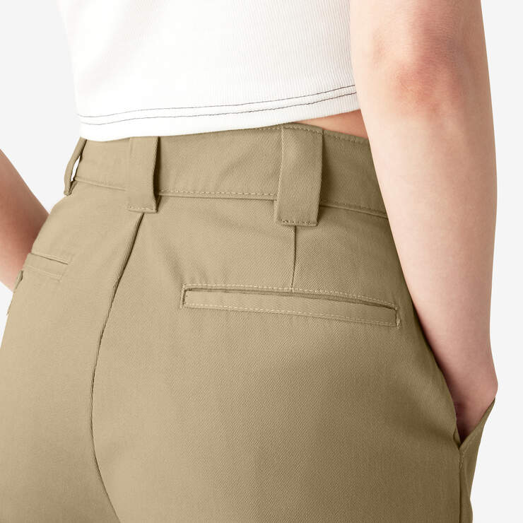 Pantalon à genoux renforcés de coupe décontractée pour femmes - Khaki (KH) numéro de l’image 9