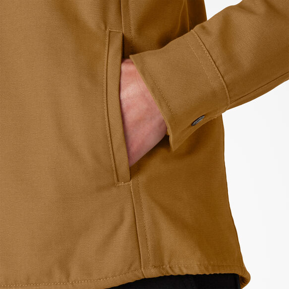 Women&rsquo;s Duck Hooded Shirt Jacket - Brown Duck &#40;BD&#41;