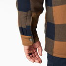 Veste-chemise en molleton long et flanelle Hydroshield - Brown Duck/Navy Buffalo Plaid &#40;B1M&#41;